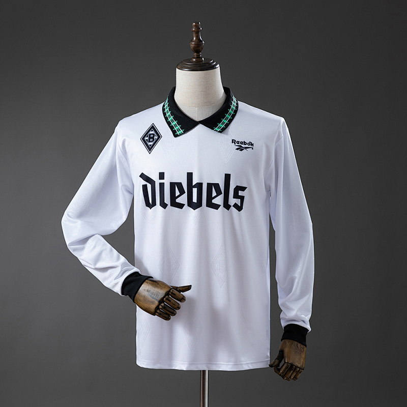 Borussia Monchengladbach 95-96 Home Long-Sleeve Retro Jersey S-XXL